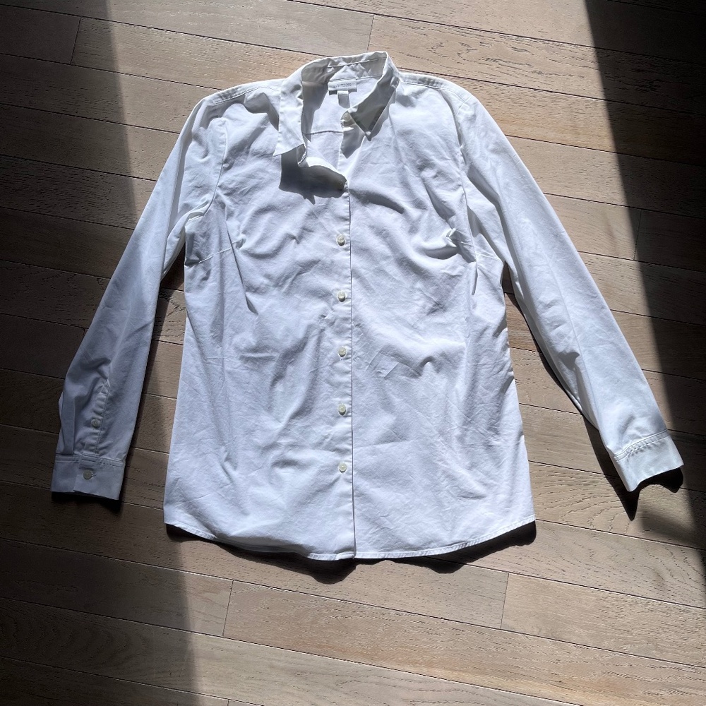 J.Jill White Shirt Collection Long Sleeve Blouse small